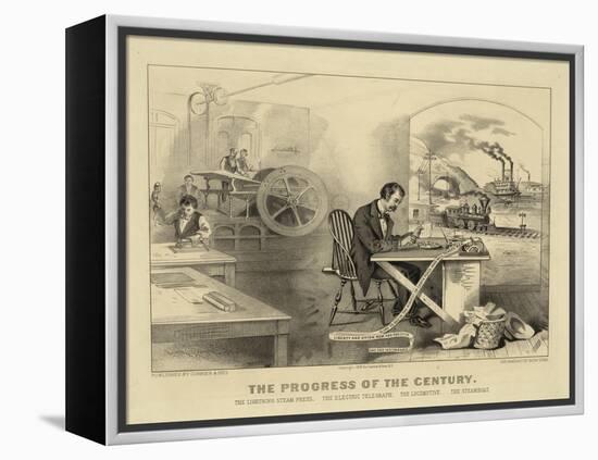 The Progress of the Century-Currier & Ives-Framed Premier Image Canvas