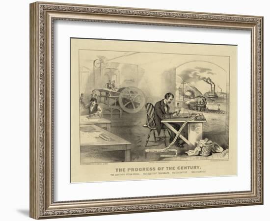 The Progress of the Century-Currier & Ives-Framed Giclee Print