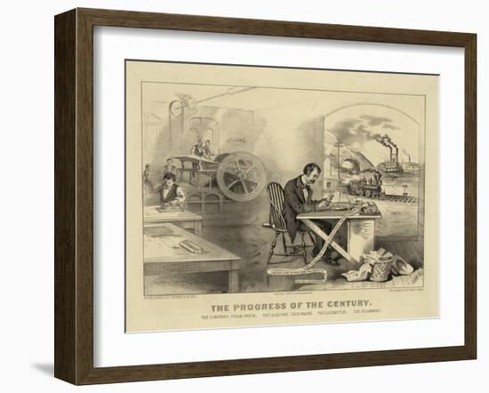 The Progress of the Century-Currier & Ives-Framed Giclee Print