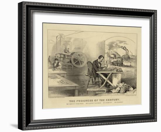 The Progress of the Century-Currier & Ives-Framed Giclee Print