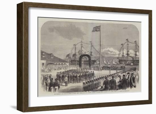 The Progress of the Prince of Wales in British North America, His Royal Highness Landing at Halifax-George Henry Andrews-Framed Giclee Print