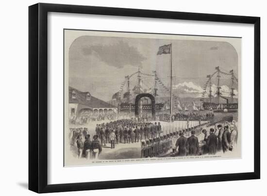 The Progress of the Prince of Wales in British North America, His Royal Highness Landing at Halifax-George Henry Andrews-Framed Giclee Print