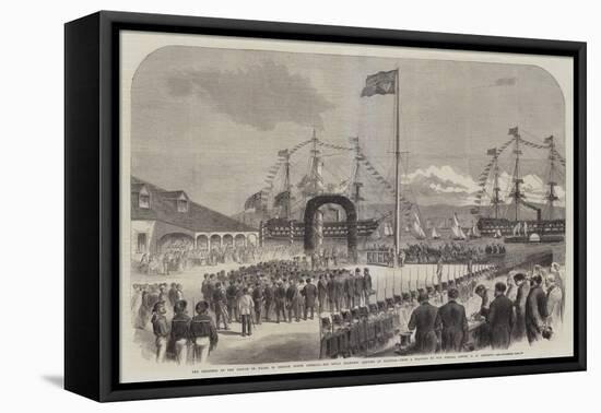 The Progress of the Prince of Wales in British North America, His Royal Highness Landing at Halifax-George Henry Andrews-Framed Premier Image Canvas
