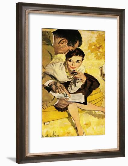 The Progressive Approach  - Saturday Evening Post "Leading Ladies", December 16, 1960 pg.30-Mark Miller-Framed Giclee Print