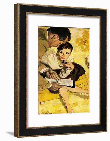 The Progressive Approach  - Saturday Evening Post "Leading Ladies", December 16, 1960 pg.30-Mark Miller-Framed Giclee Print