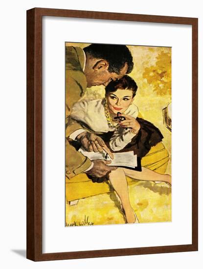 The Progressive Approach  - Saturday Evening Post "Leading Ladies", December 16, 1960 pg.30-Mark Miller-Framed Giclee Print