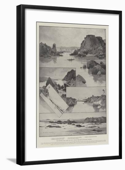 The Projected Dams across the Nile, Views of the Part of the River Affected-Charles Auguste Loye-Framed Giclee Print