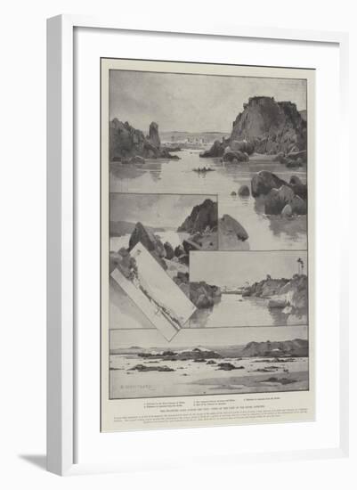 The Projected Dams across the Nile, Views of the Part of the River Affected-Charles Auguste Loye-Framed Giclee Print