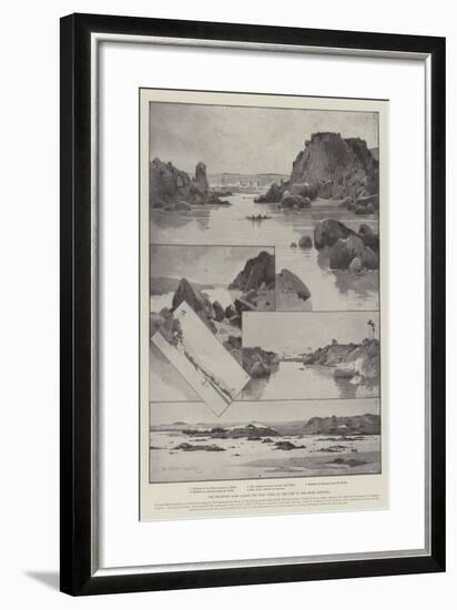 The Projected Dams across the Nile, Views of the Part of the River Affected-Charles Auguste Loye-Framed Giclee Print