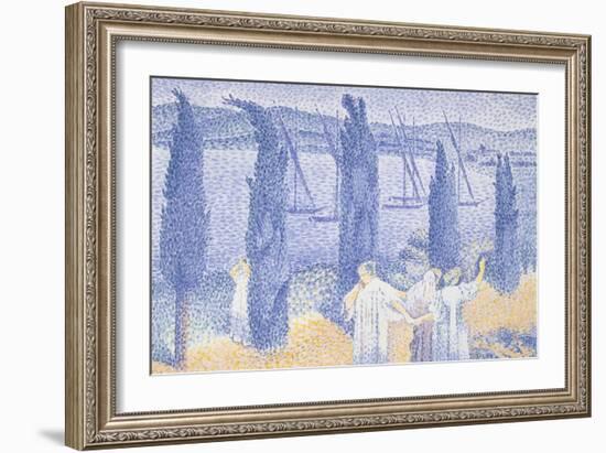 The Promenade, 1897 (Colour Litho)-Henri-Edmond Cross-Framed Giclee Print