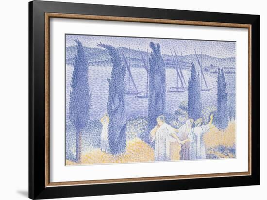 The Promenade, 1897 (Colour Litho)-Henri-Edmond Cross-Framed Giclee Print