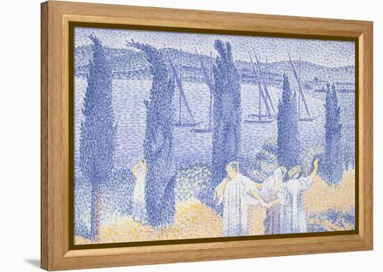 The Promenade, 1897 (Colour Litho)-Henri-Edmond Cross-Framed Premier Image Canvas