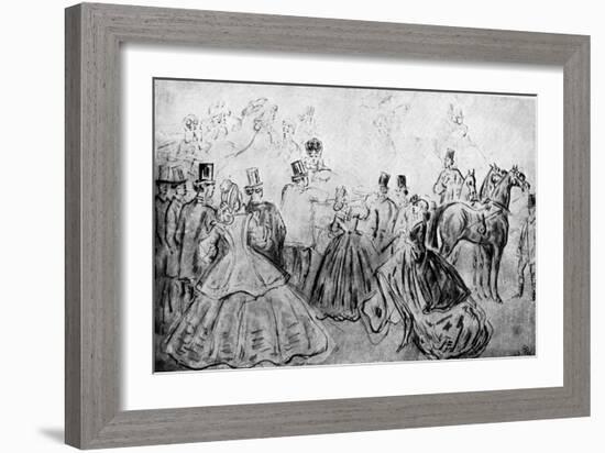 The Promenade, 19th Century-Constantin Guys-Framed Giclee Print