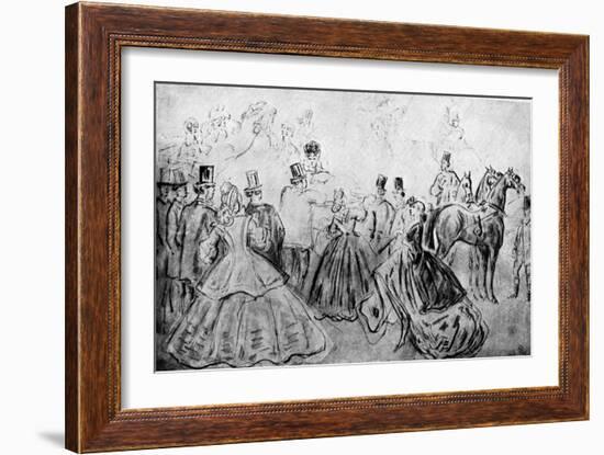 The Promenade, 19th Century-Constantin Guys-Framed Giclee Print