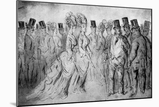 The Promenade, 19th Century-Constantin Guys-Mounted Giclee Print