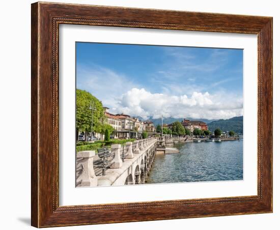 The Promenade, Baveno, Lake Maggiore, Italian Lakes, Piedmont, Italy, Europe-Jean Brooks-Framed Photographic Print