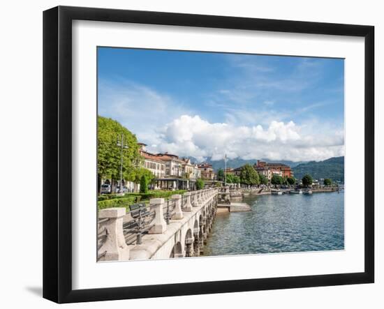 The Promenade, Baveno, Lake Maggiore, Italian Lakes, Piedmont, Italy, Europe-Jean Brooks-Framed Photographic Print