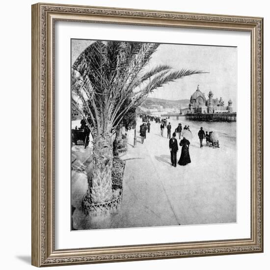 The Promenade Des Anglais, Nice, France, Late 19th Century-null-Framed Giclee Print