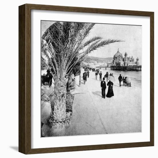 The Promenade Des Anglais, Nice, France, Late 19th Century-null-Framed Giclee Print