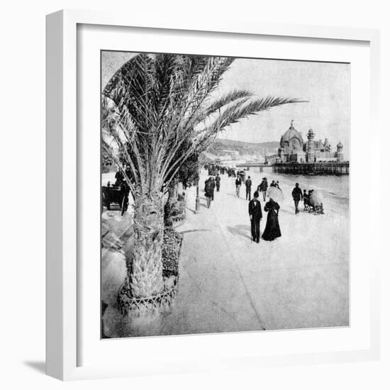 The Promenade Des Anglais, Nice, France, Late 19th Century-null-Framed Giclee Print