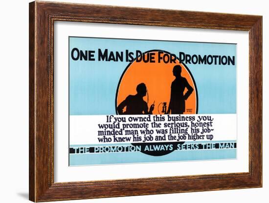 The Promotion Always Seeks The Man-Robert Beebe-Framed Art Print