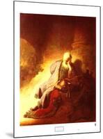 The Prophet Jeremiah Mourning over the Destruction of Jerusalem, 1630-Rembrandt van Rijn-Mounted Art Print