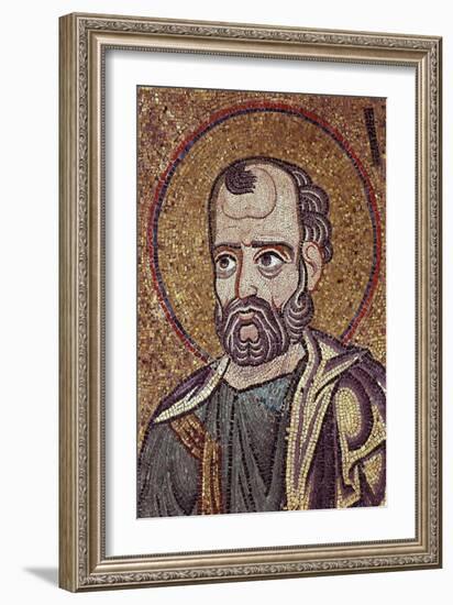 The Prophet Jonah (Detail of Interior Mosaics in the St. Mark's Basilic), 12th Century-null-Framed Giclee Print