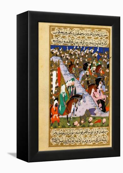 The Prophet Muhammad And the Muslim Army At the Battle of Uhud-null-Framed Premier Image Canvas