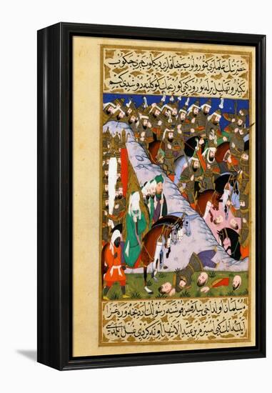 The Prophet Muhammad And the Muslim Army At the Battle of Uhud-null-Framed Premier Image Canvas