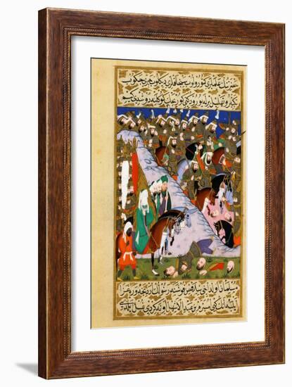 The Prophet Muhammad And the Muslim Army At the Battle of Uhud-null-Framed Giclee Print