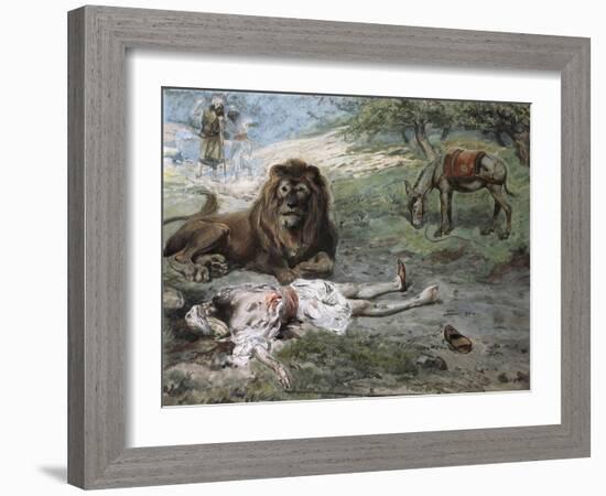 The Prophet Slain by the Lion-James Tissot-Framed Giclee Print