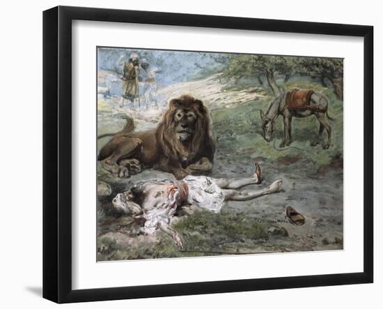 The Prophet Slain by the Lion-James Tissot-Framed Giclee Print