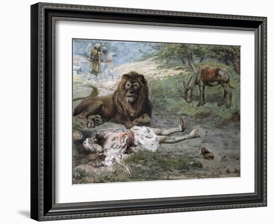 The Prophet Slain by the Lion-James Tissot-Framed Giclee Print