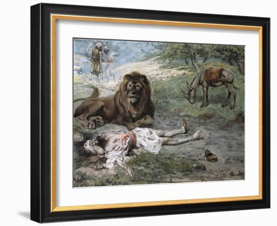 The Prophet Slain by the Lion-James Tissot-Framed Giclee Print