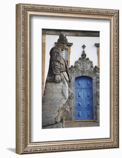 The Prophets Sculpture at Sanctuary of Bom Jesus de Matosinhos, UNESCO Site, Congonhas, Brazil-Ian Trower-Framed Photographic Print