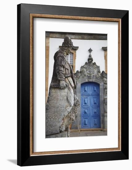 The Prophets Sculpture at Sanctuary of Bom Jesus de Matosinhos, UNESCO Site, Congonhas, Brazil-Ian Trower-Framed Photographic Print