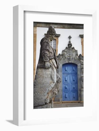 The Prophets Sculpture at Sanctuary of Bom Jesus de Matosinhos, UNESCO Site, Congonhas, Brazil-Ian Trower-Framed Photographic Print