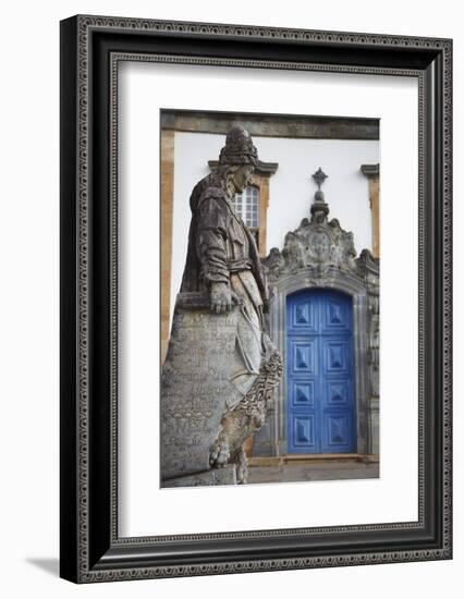 The Prophets Sculpture at Sanctuary of Bom Jesus de Matosinhos, UNESCO Site, Congonhas, Brazil-Ian Trower-Framed Photographic Print