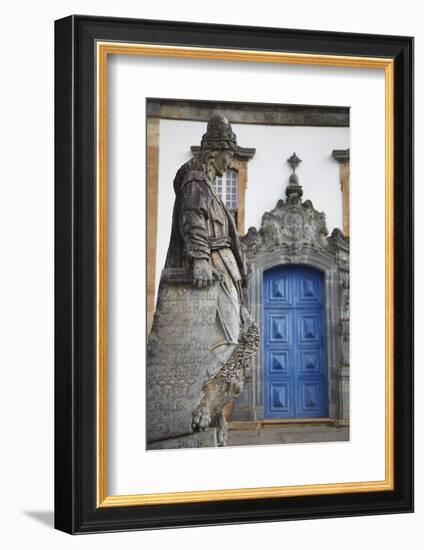 The Prophets Sculpture at Sanctuary of Bom Jesus de Matosinhos, UNESCO Site, Congonhas, Brazil-Ian Trower-Framed Photographic Print