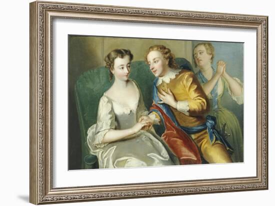 The Proposal-Philippe Mercier-Framed Giclee Print