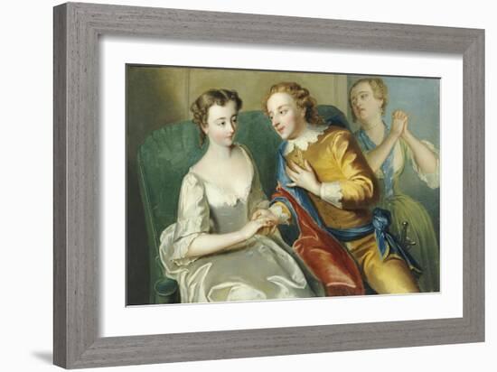 The Proposal-Philippe Mercier-Framed Giclee Print