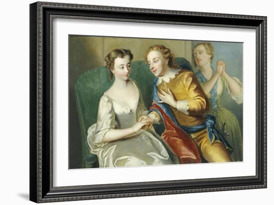 The Proposal-Philippe Mercier-Framed Giclee Print