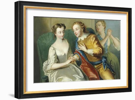 The Proposal-Philippe Mercier-Framed Giclee Print