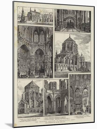 The Proposed Addition to Westminster Abbey-Henry William Brewer-Mounted Giclee Print