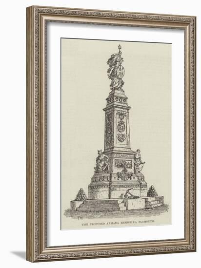 The Proposed Armada Memorial, Plymouth-Frank Watkins-Framed Giclee Print