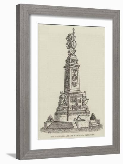 The Proposed Armada Memorial, Plymouth-Frank Watkins-Framed Giclee Print