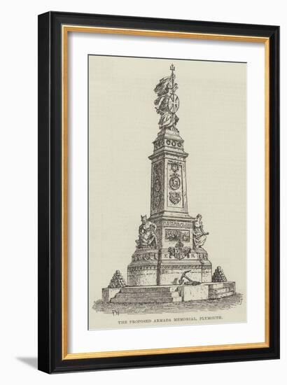 The Proposed Armada Memorial, Plymouth-Frank Watkins-Framed Giclee Print