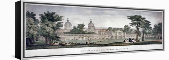 The Proposed Gravesend Railroad, 1835-Charles Joseph Hullmandel-Framed Premier Image Canvas