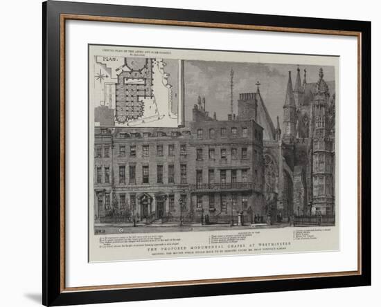 The Proposed Monumental Chapel at Westminster-Henry William Brewer-Framed Giclee Print