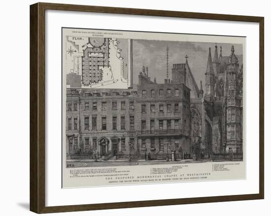 The Proposed Monumental Chapel at Westminster-Henry William Brewer-Framed Giclee Print